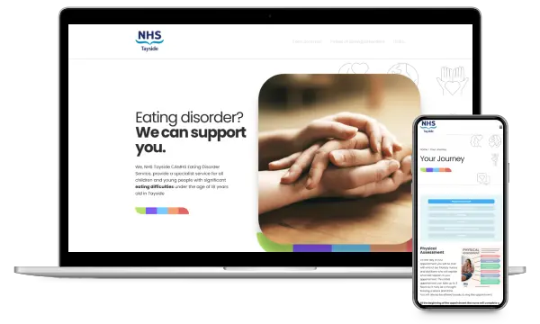Screenshot of Tayside CAMHS website